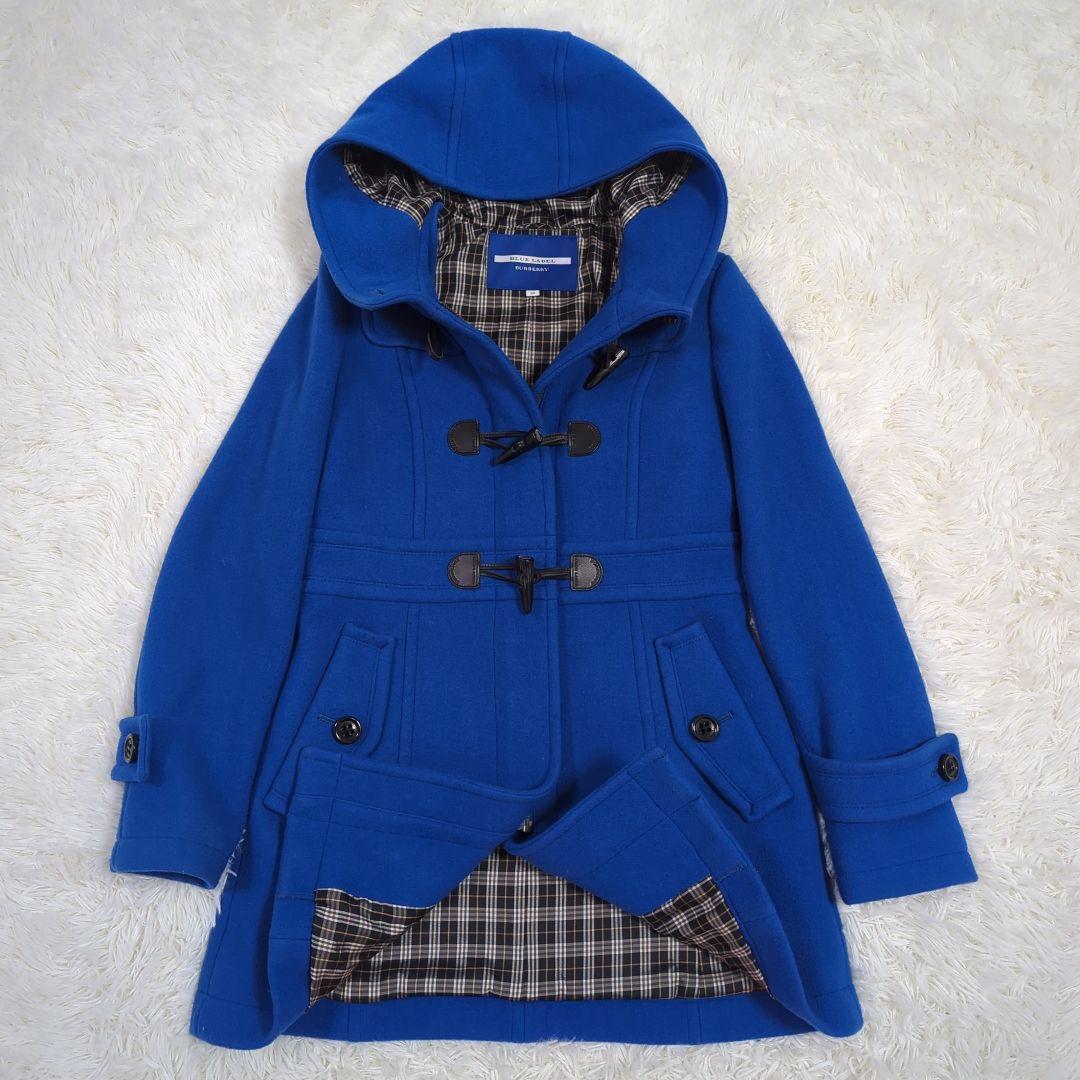 美品　BURBERRY BLUE LABEL ダッフルコート　ノバチェック　 М