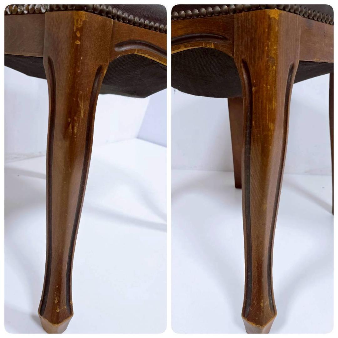 【美品】アンティーク 猫脚 ロココ調ダイニングチェア イタリア製