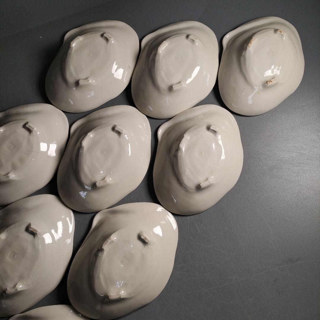 A1292-2/京焼・清水焼/永楽写/巣篭もり鶴向付22客/飾皿/盛皿/懐石道具