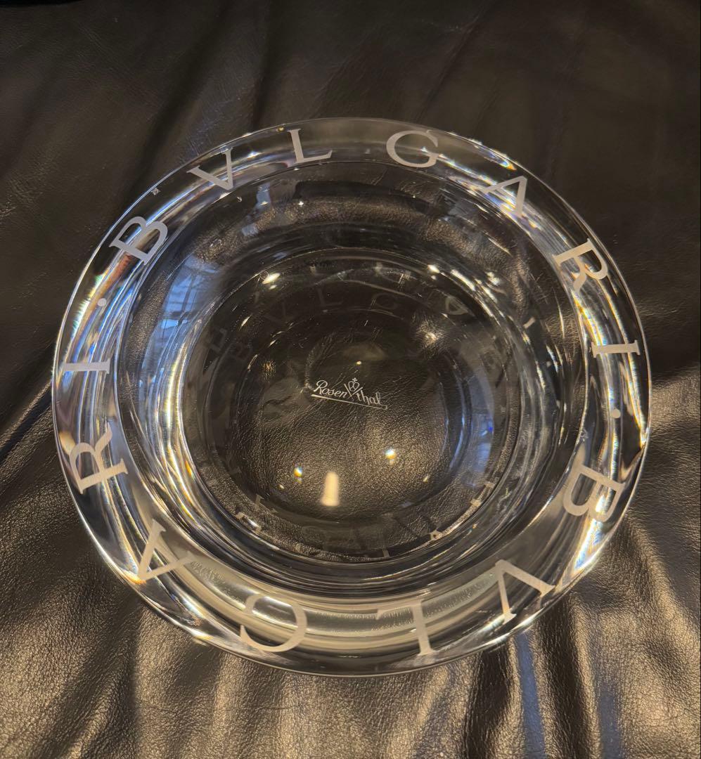 希少BVLGARI ローゼンタール クリスタル アッシュトレイ 専用箱20cm