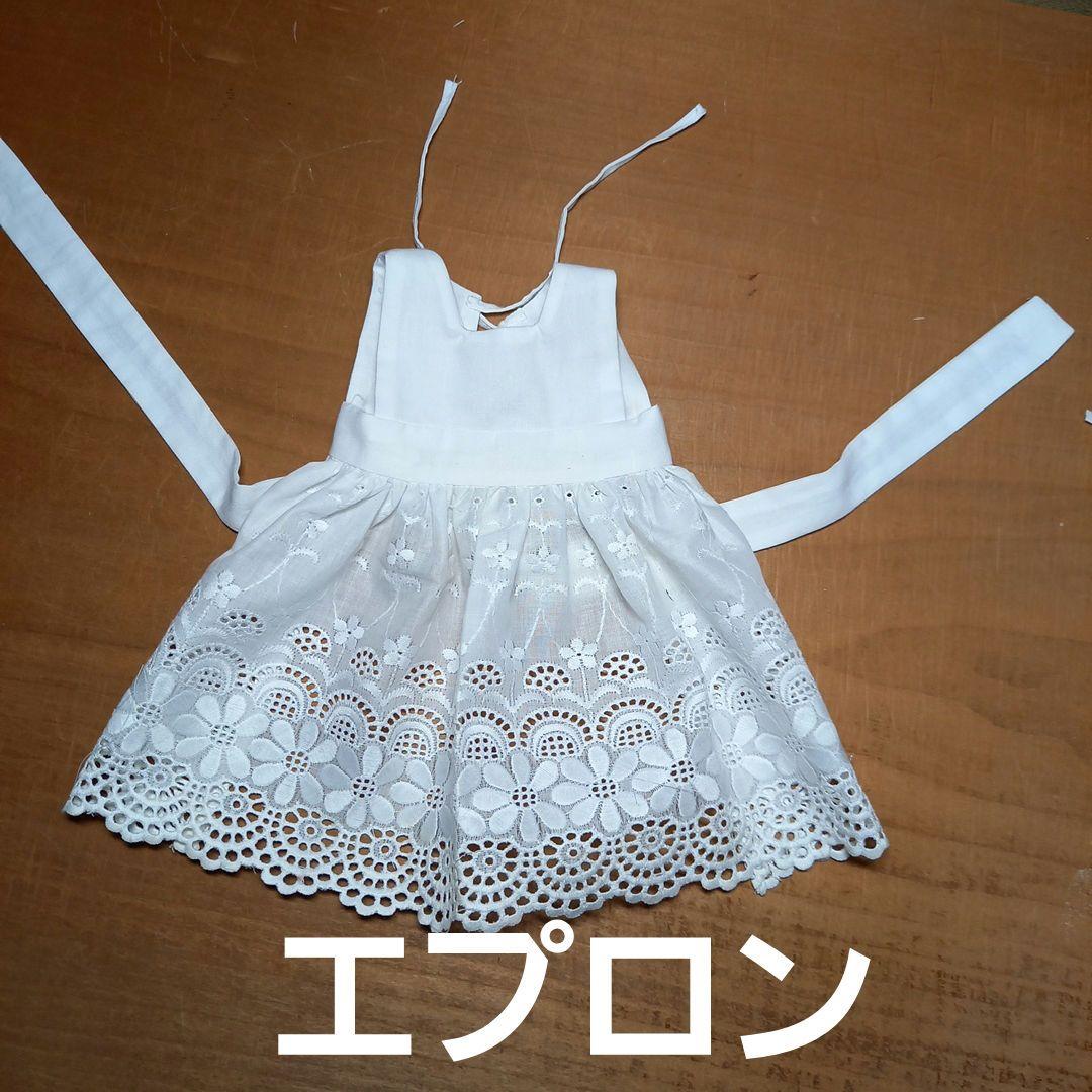 市松人形 8号 絽の着物　兵児帯　正絹　夏　単衣　ドール　エプロン