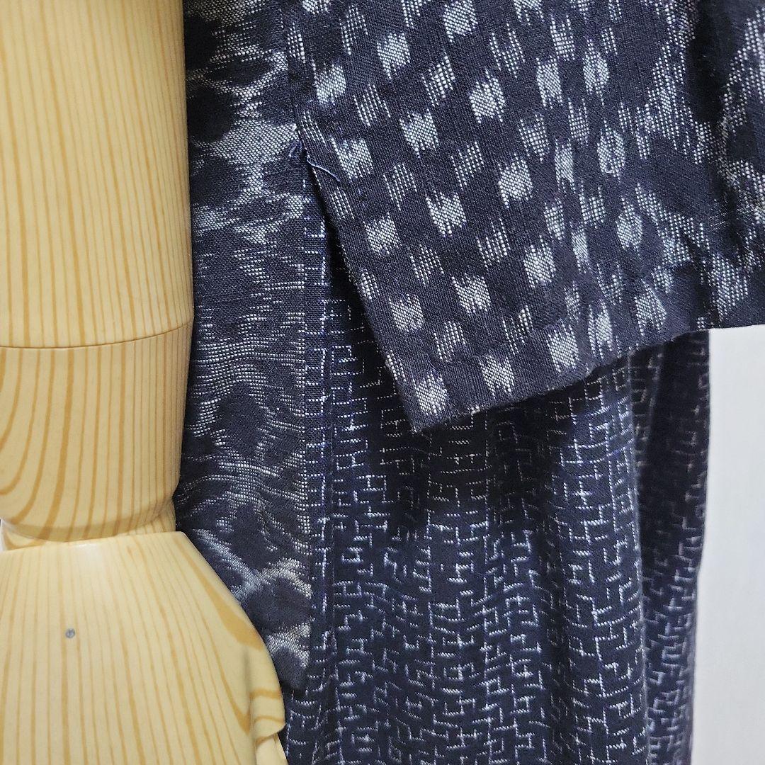 くりんこ絣ブラウスパンツ　反物からお仕立てオリジナルデザイン一点もの