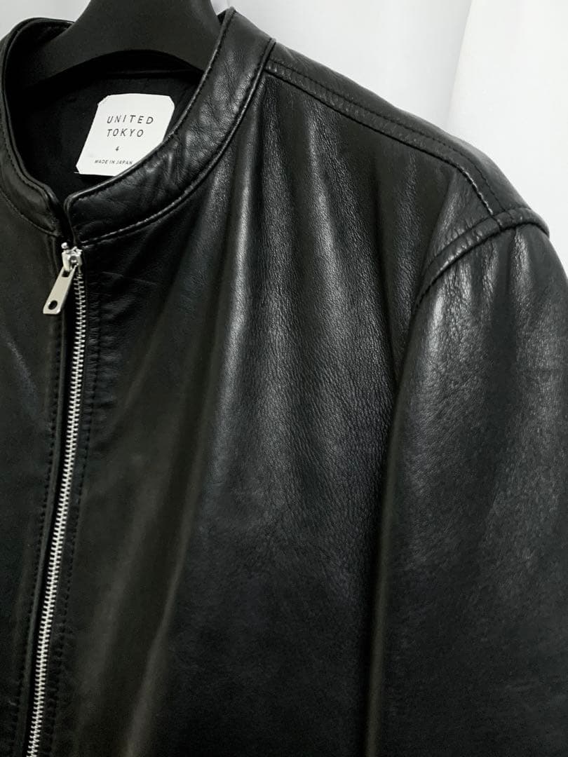 希少4(XL)◎ UNITED TOKYO 羊革 ラムレザー シングルライダース