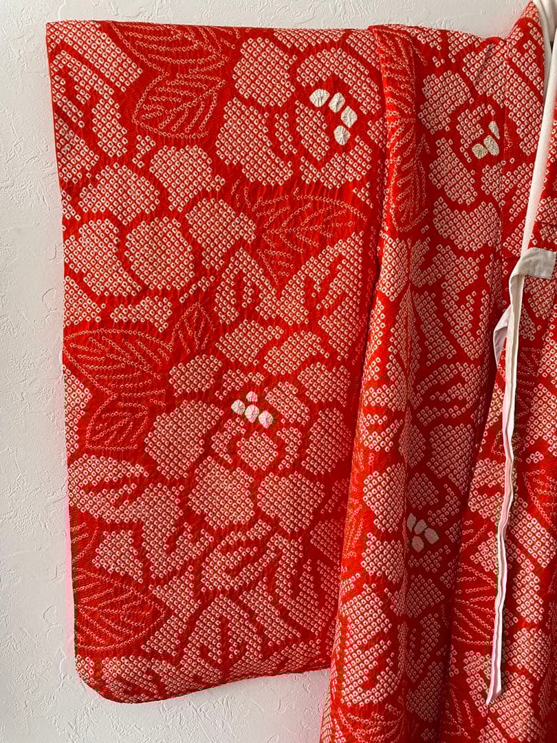 七五三　7歳　正絹　総絞りのお着物セット