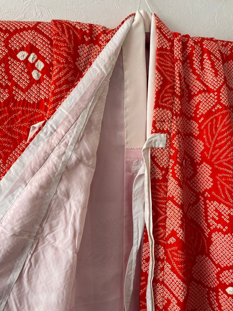 七五三　7歳　正絹　総絞りのお着物セット