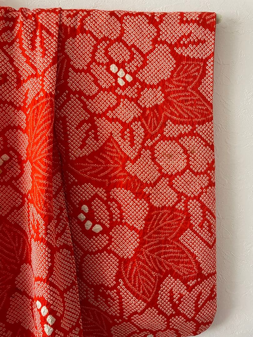 七五三　7歳　正絹　総絞りのお着物セット