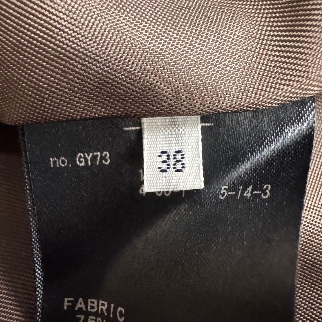 美品　IENA　マンテコ　ロングコート　ノーカラー　ダークブラウン　M-L秋冬