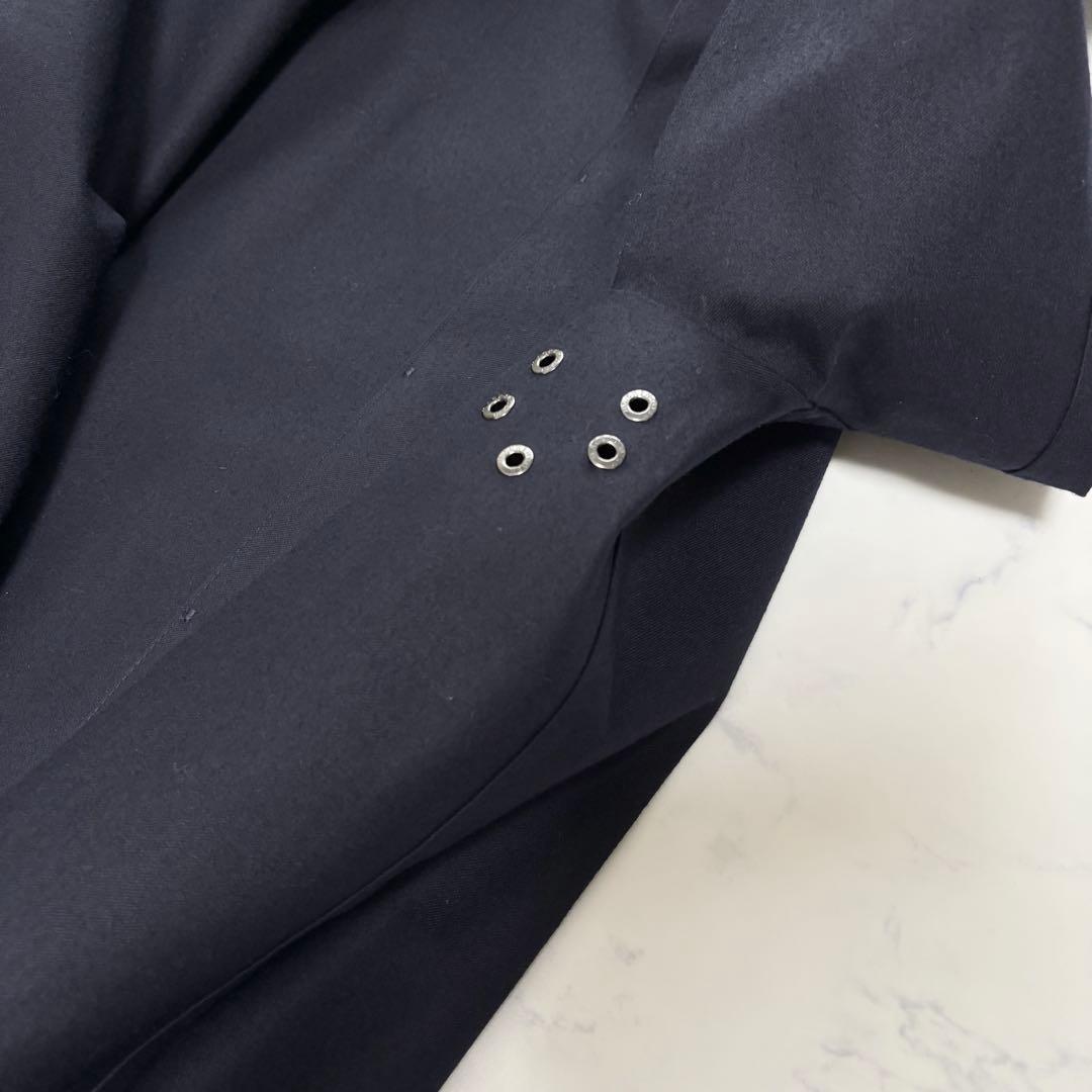 極美品 マッキントッシュ クラークストン ゴム引きコート フーデッド 紺 38