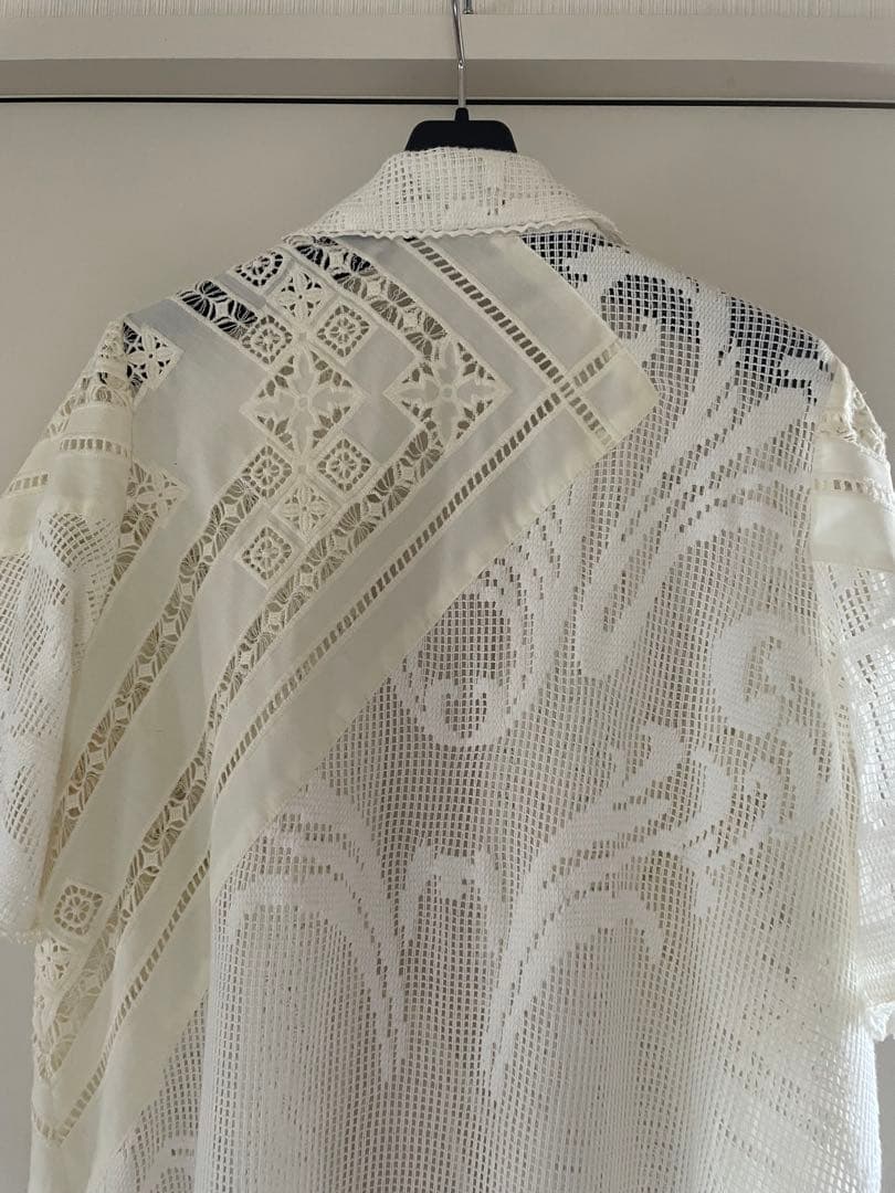 AMERI vintage アイボリー レースシャツ 半袖　ジャケット