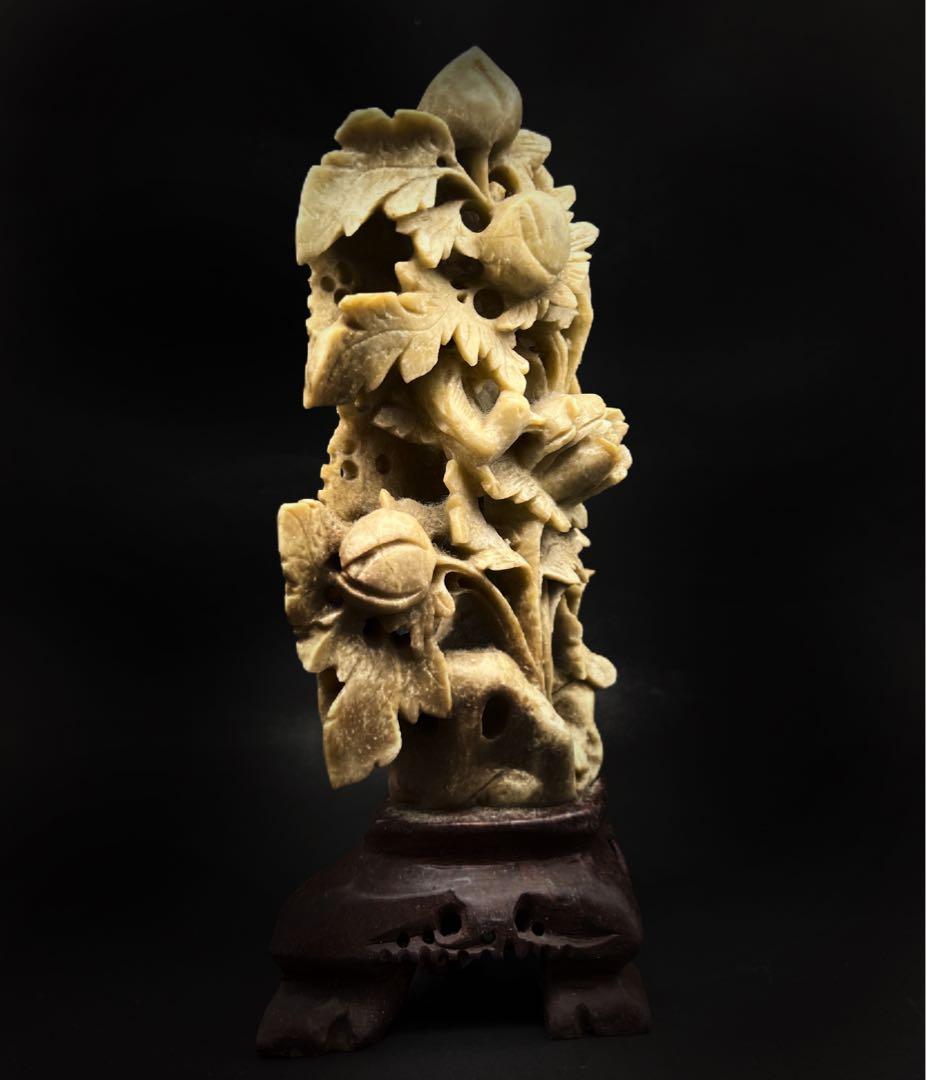 中國美術 古玩 石彫 彫刻置物