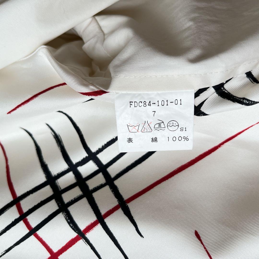 美品　バーバリーロンドン　ステンカラーコート　チェック　白　ゴールド金具