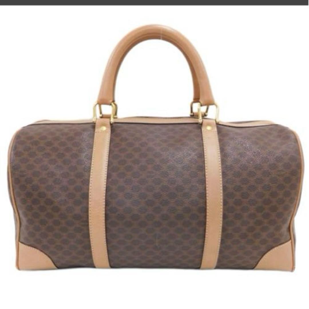 鑑定済み　⭐️美品⭐️　CELINE ブラウンレザーボストンバッグPVC