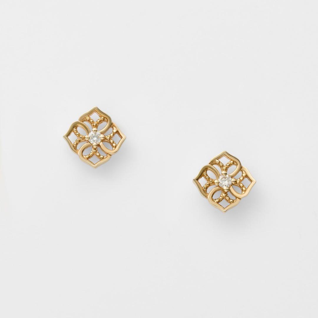 agete ピアス k10 ダイヤモンド