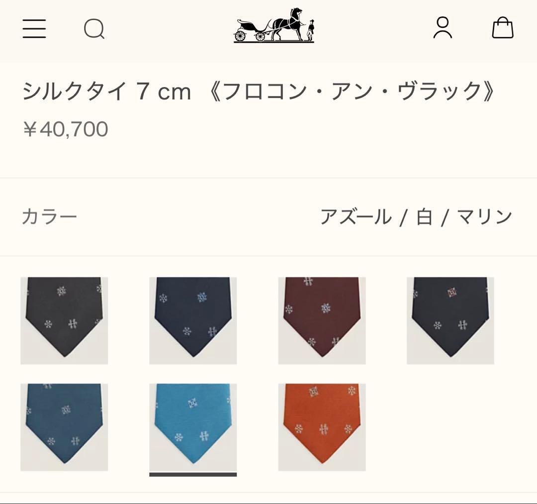 エルメス ネクタイ 《フロコン・アン・ヴラック》 新品 未使用