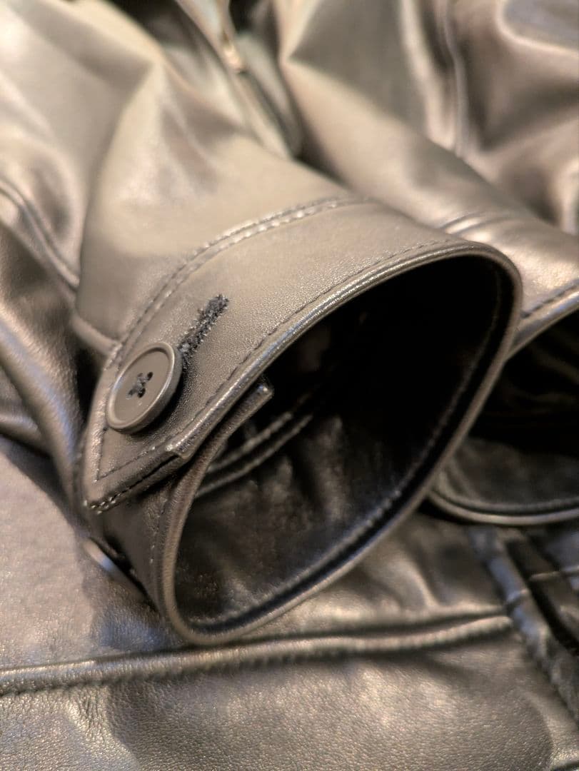 【美品】BEAMS　ビームス レザー ジップブルゾン