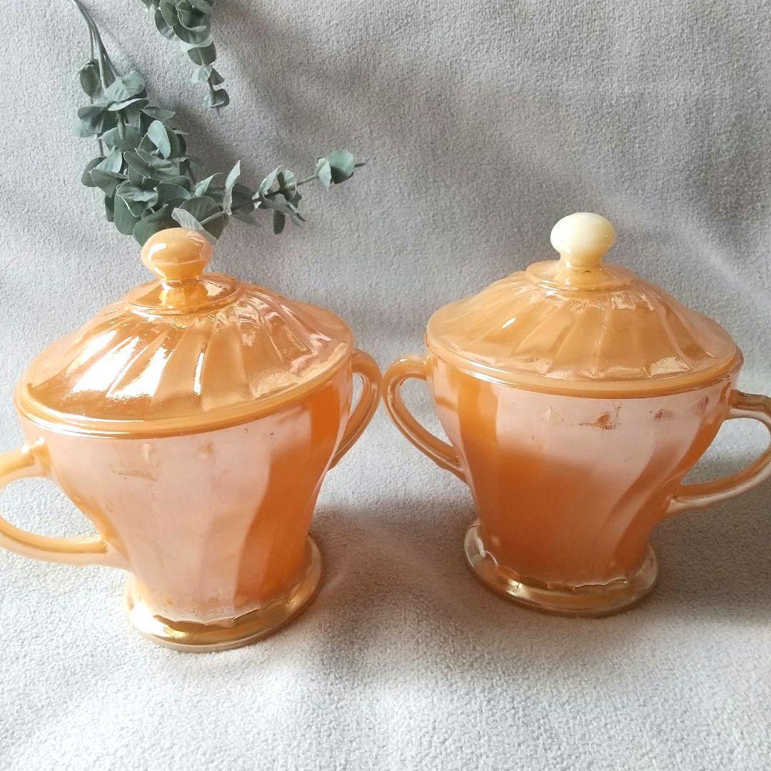 【新品】ファイヤーキング　キャンディポット／シュガーポット ２個セット