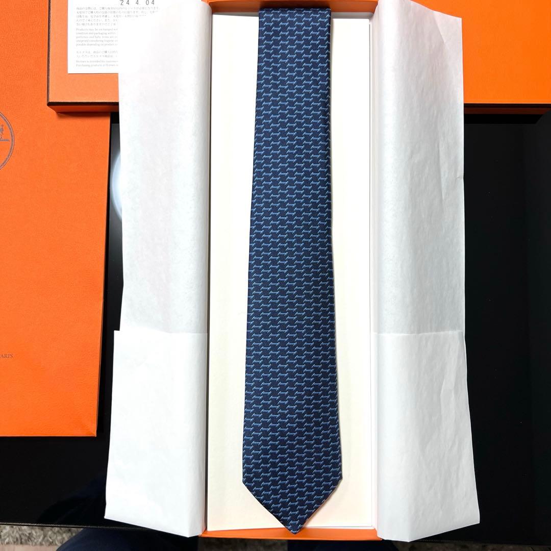 新品未使用 正規品 HERMES エルメス ネクタイ 百貨店
