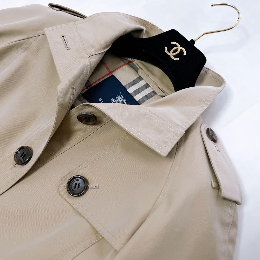 美品✨バーバリーロンドン ショートトレンチコート ノバチェック ベージュ 38
