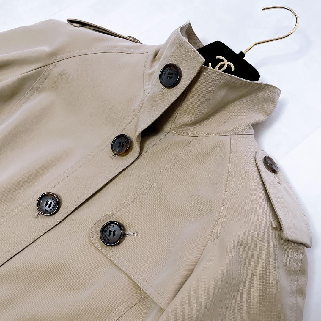 美品✨バーバリーロンドン ショートトレンチコート ノバチェック ベージュ 38