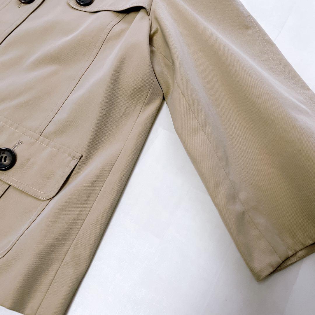 美品✨バーバリーロンドン ショートトレンチコート ノバチェック ベージュ 38