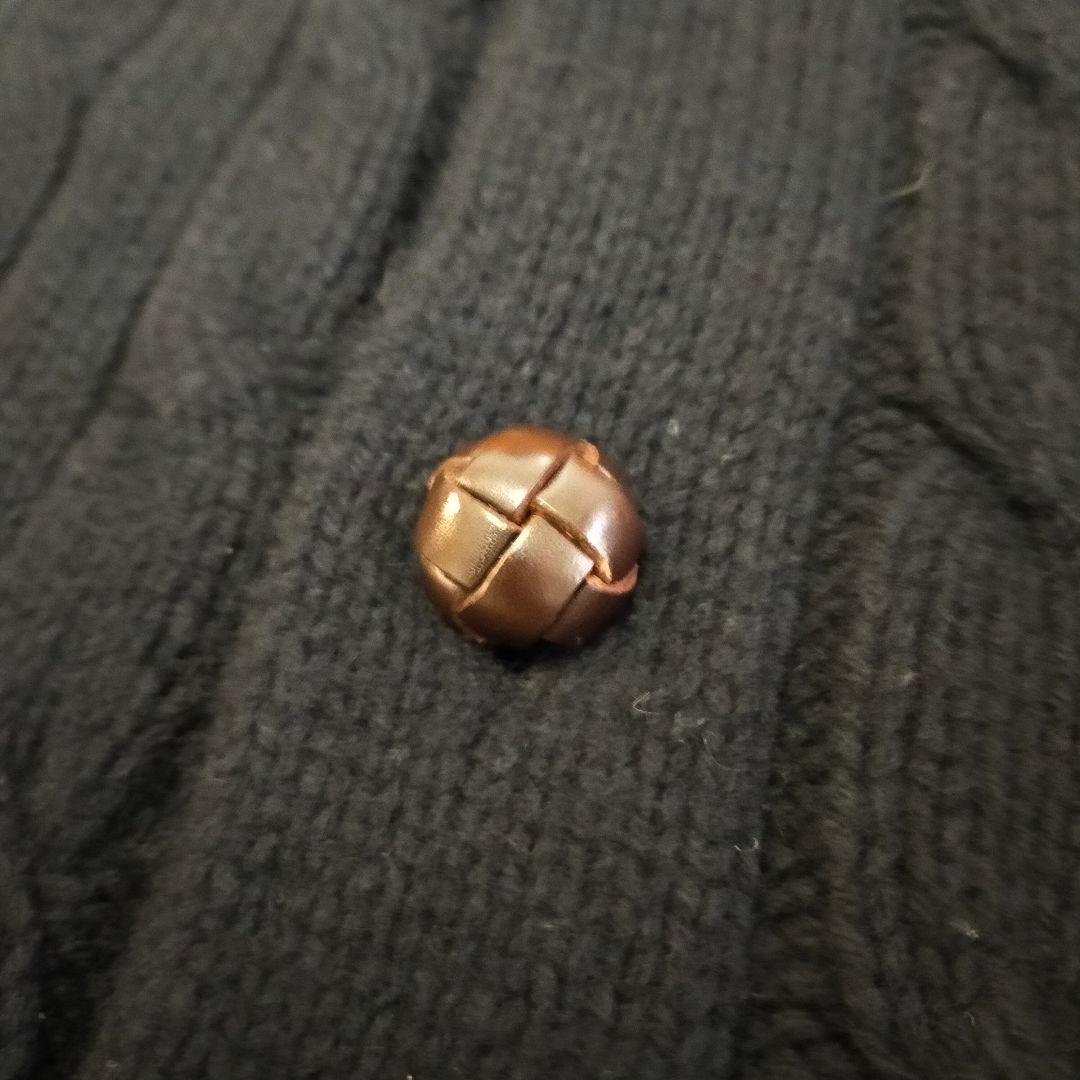 美品　ポロラルフローレン　ショールカラー　ケーブルニットカーディガン　胡桃釦