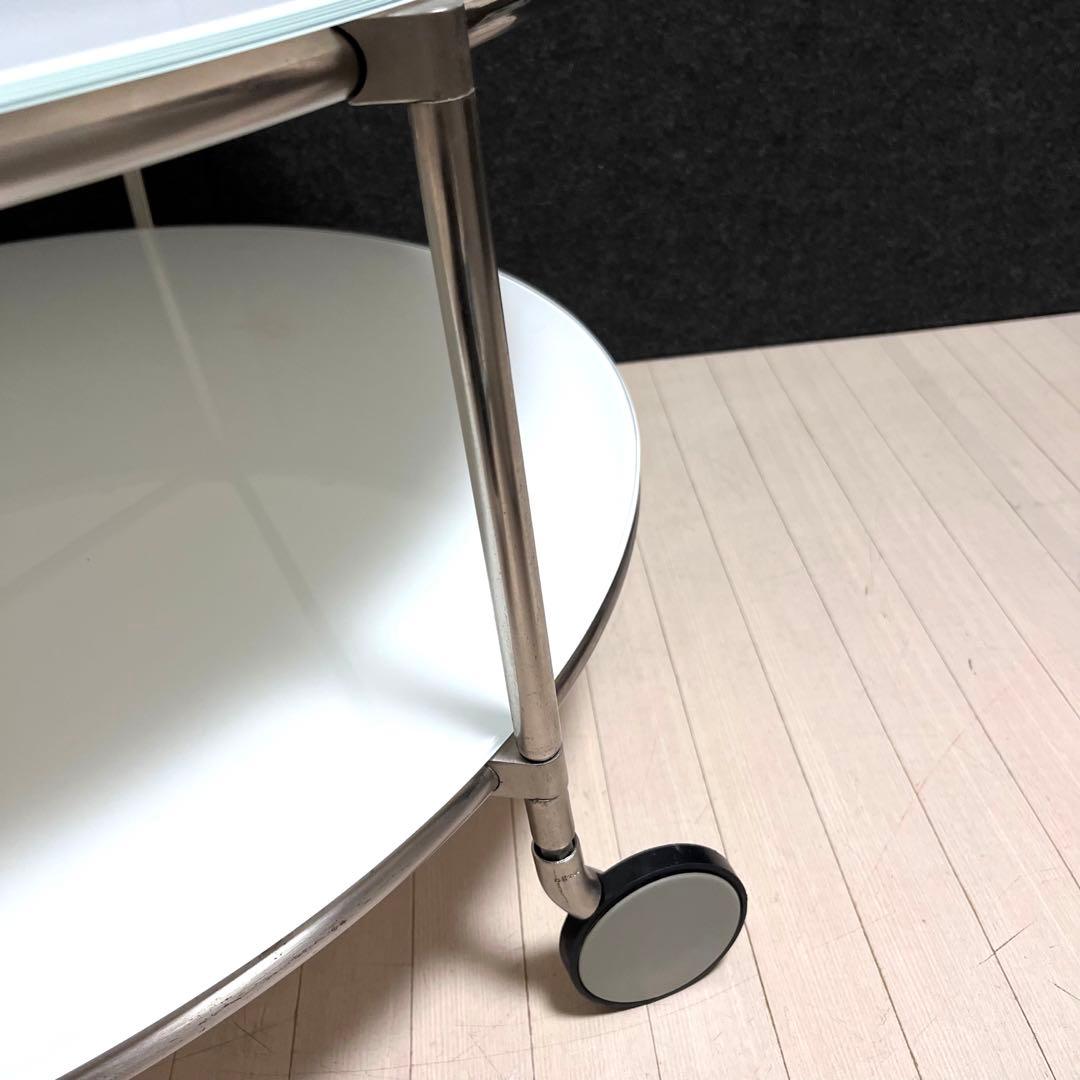 イケア　STRIND ストリンド　ガラステーブル　円形テーブル　ローテーブル