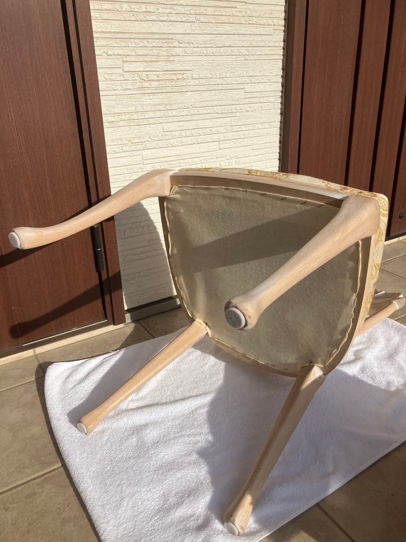 ◉アンティーク調 猫脚 彫刻 ◉ダイニングチェア 木製 1脚