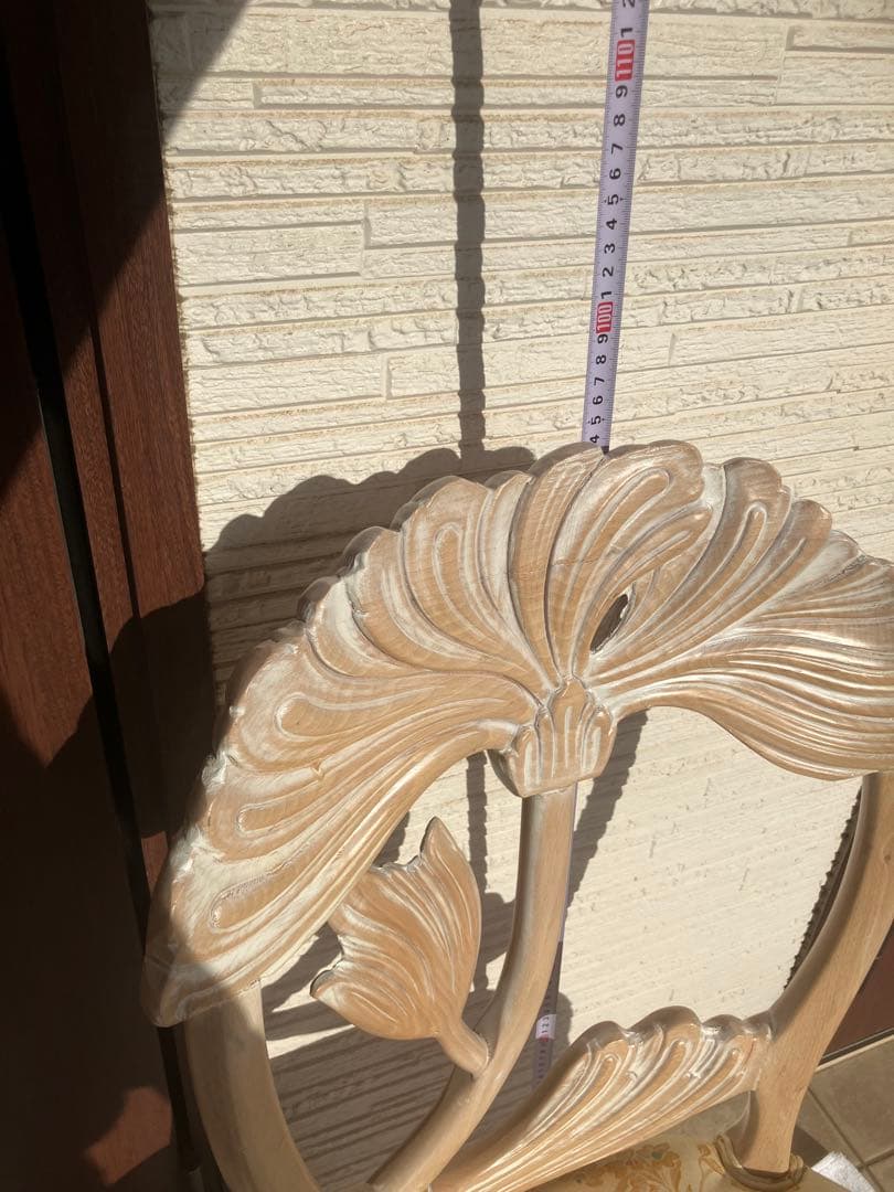 ◉アンティーク調 猫脚 彫刻 ◉ダイニングチェア 木製 1脚