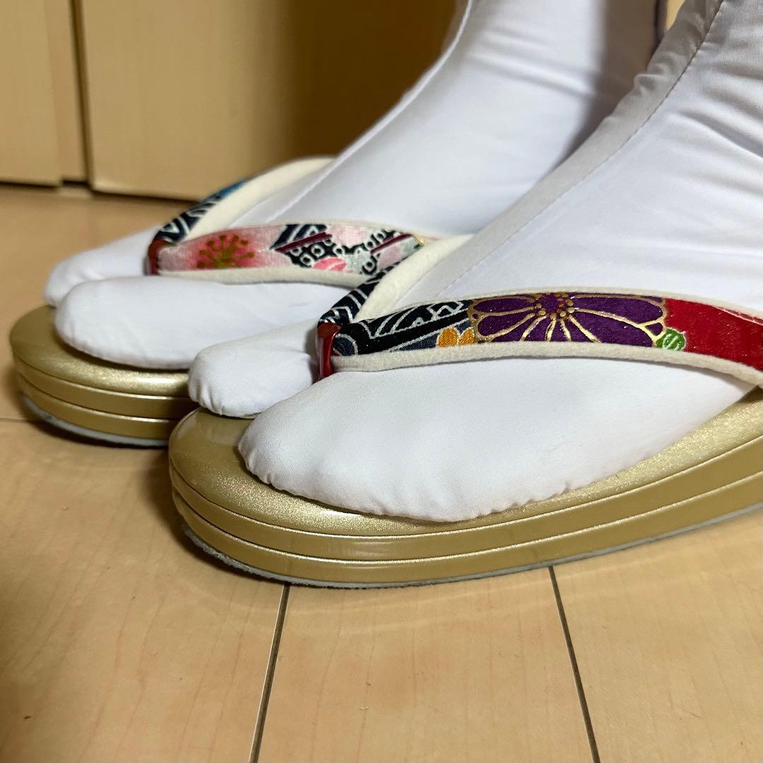 《最終値下げ》草履バッグセット 染め生地使用 LLサイズ