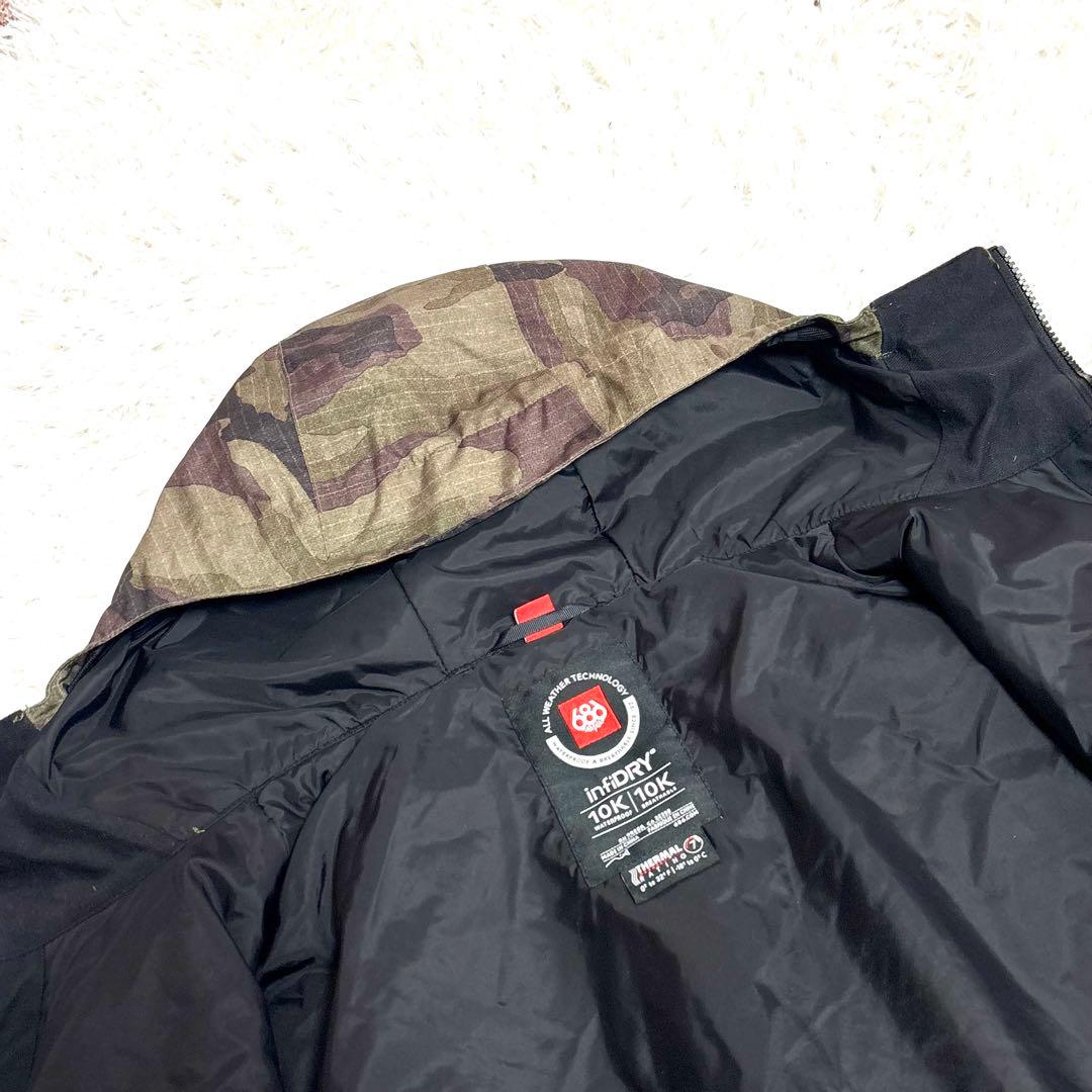 ✨美品✨686 スノーボードウェア ブラック L　黒　迷彩　カモフラ
