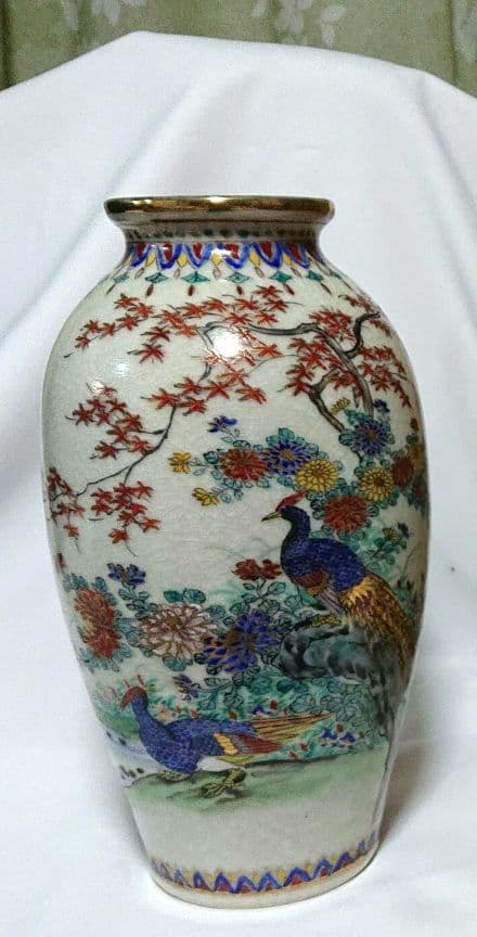 薩摩焼壽官の花瓶 T148