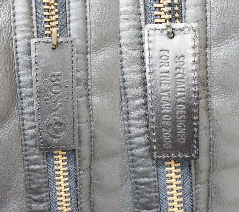 BOSS　コーヒー 　2000年　限定　本革　レザー 　ムートン　ジャケット