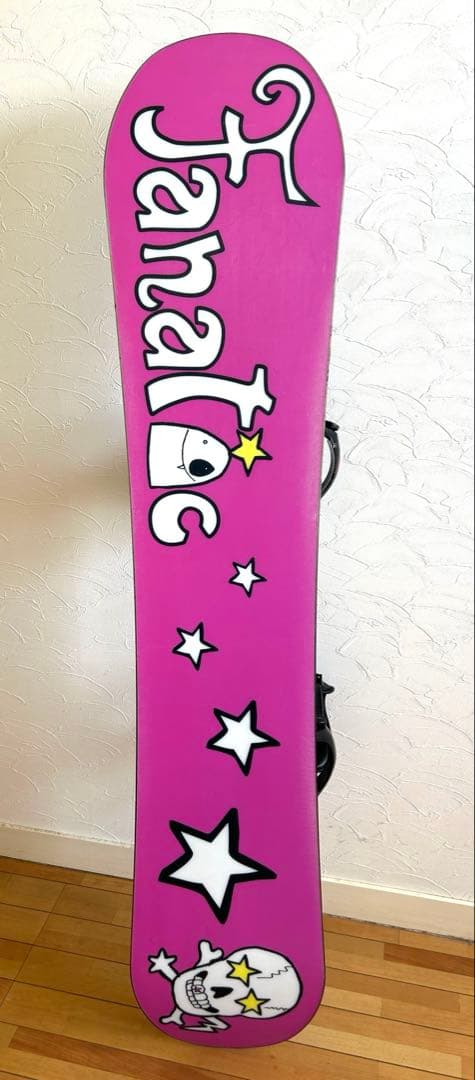 【FANATIC】カラフルなスノーボードビンディングセット140cm