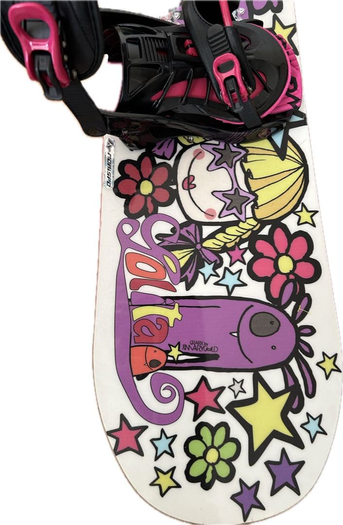 【FANATIC】カラフルなスノーボードビンディングセット140cm