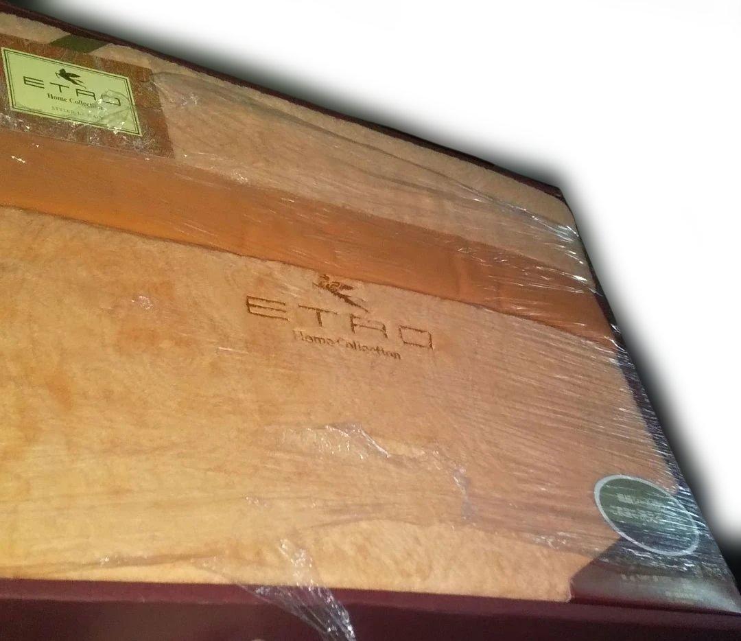 ETRO毛布 新品ギフト箱入り エトロ毛布 高級シール織り毛布