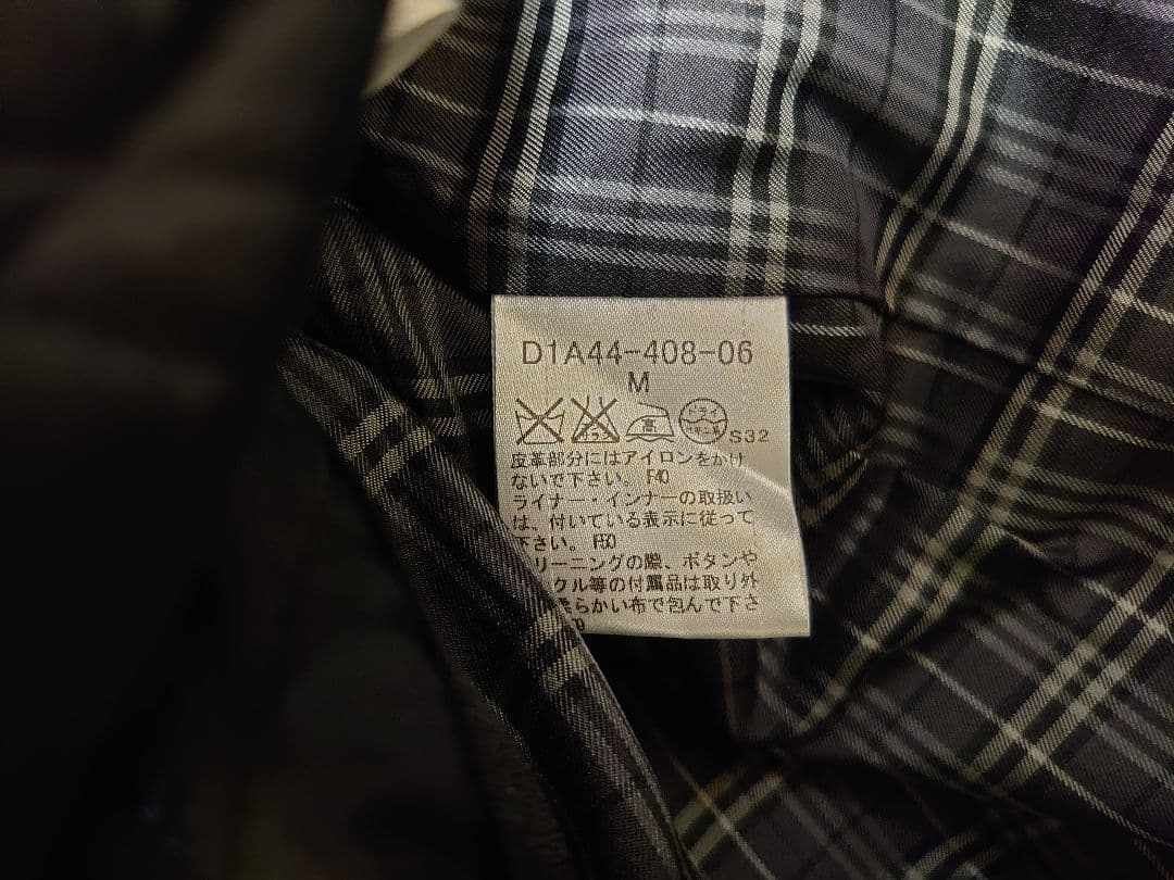 美品 バーバリーブラックレーベル トレンチコート　ライナー付き コットン M