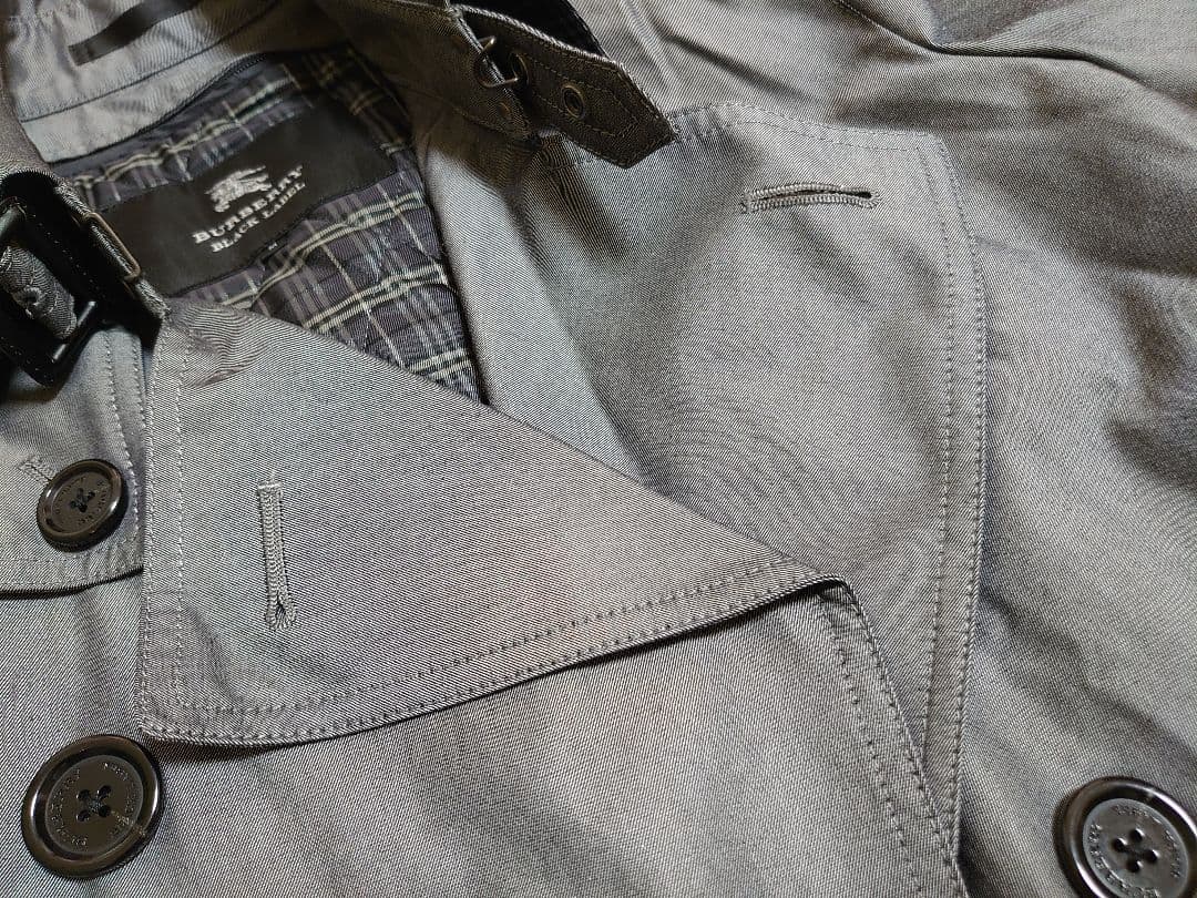 美品 バーバリーブラックレーベル トレンチコート　ライナー付き コットン M