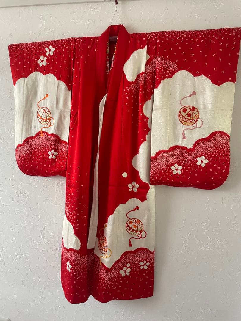 七五三　小さめ7歳さん　6歳　正絹お着物セット