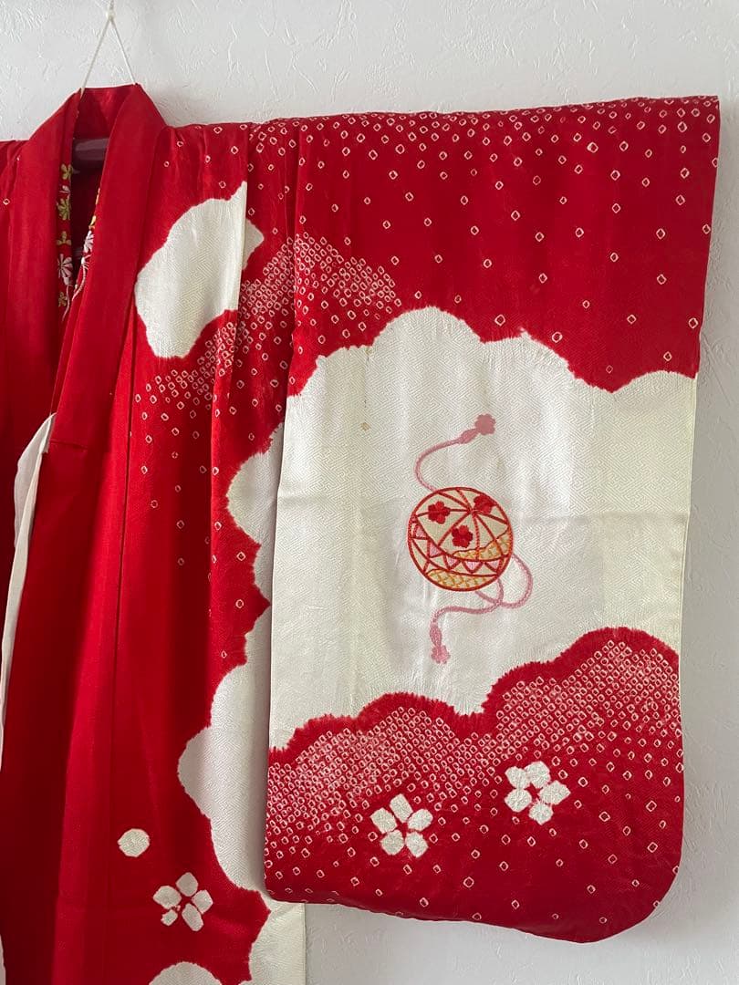 七五三　小さめ7歳さん　6歳　正絹お着物セット