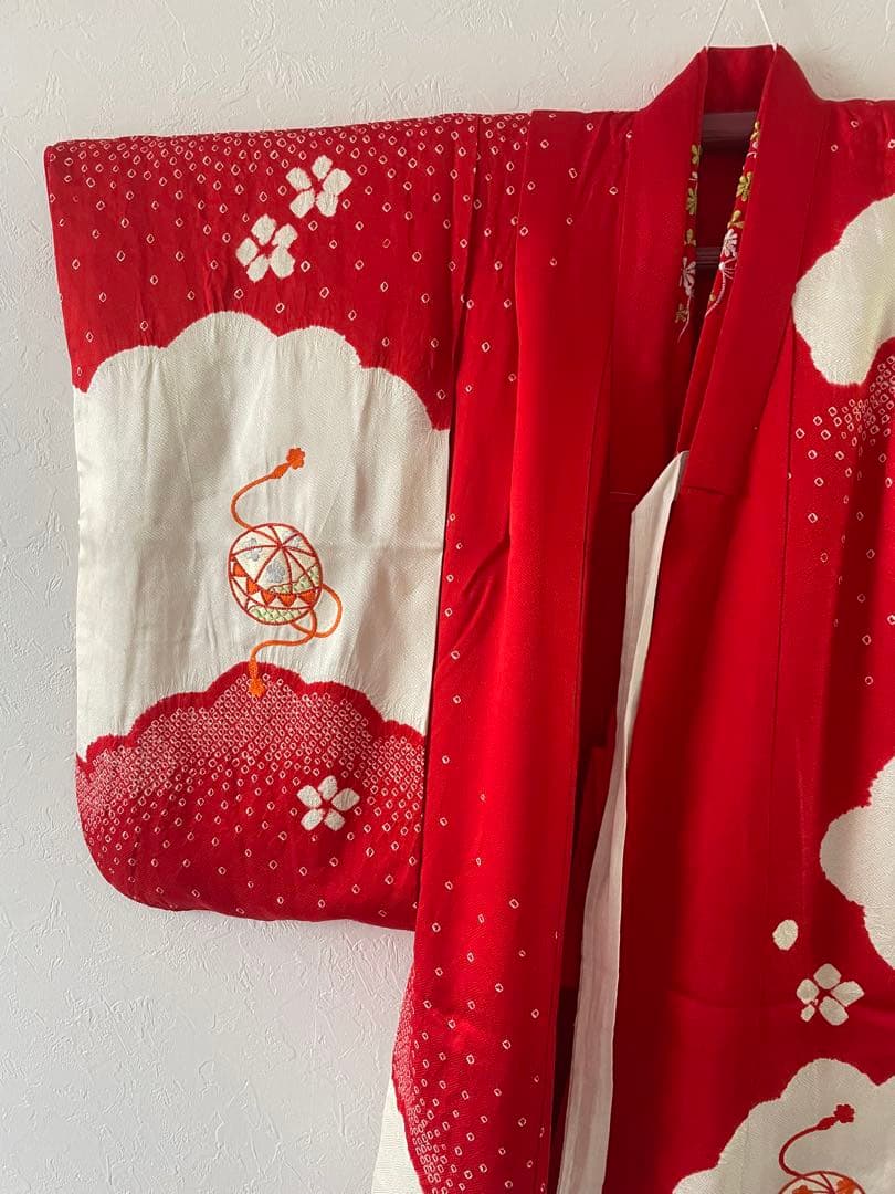 七五三　小さめ7歳さん　6歳　正絹お着物セット