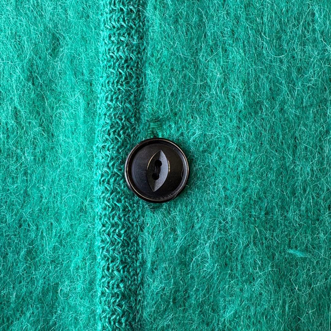 WACKOMARIA ワコマリア モヘア カーディガン グリーン M 猫目ボタン