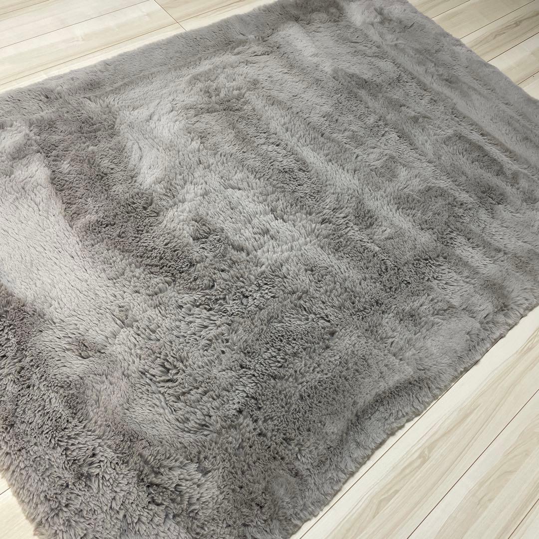 ニトリ ウサギラグ ラビットファー ラグ 滑り止め付き