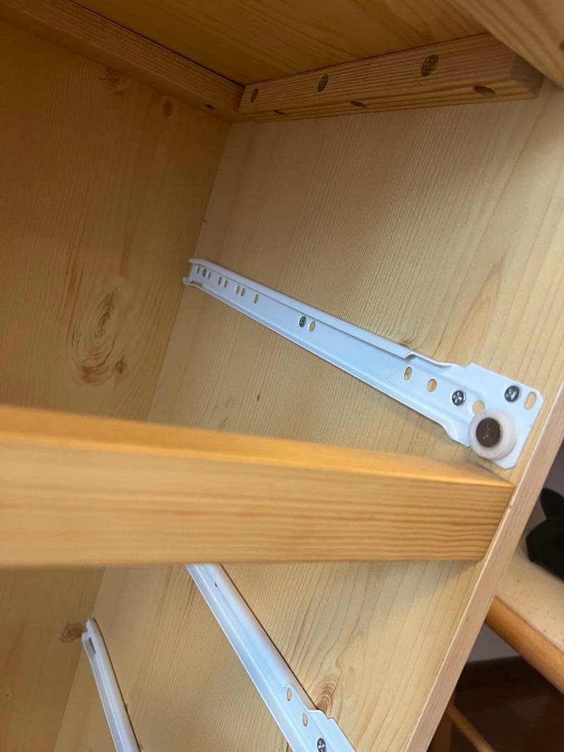 無印良品　パイン材４段チェスト・ワイド