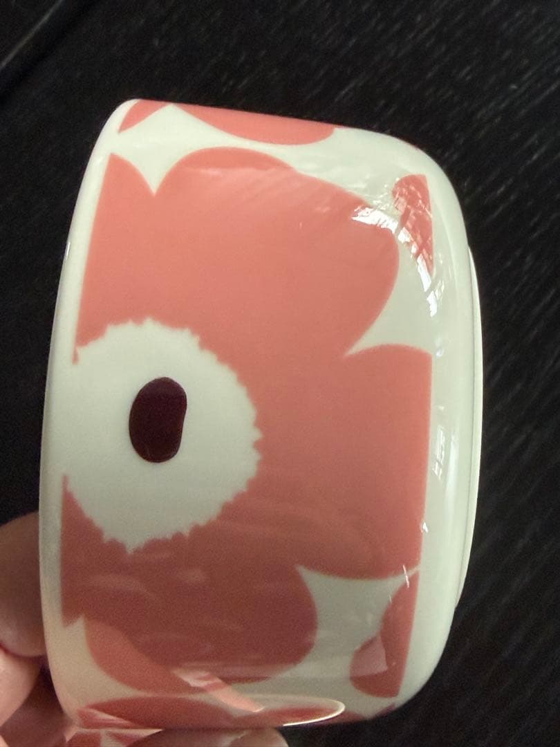 マリメッコ　ウニッコ　ピンクxブラウン　500mlボウル・13.5cm・ラテマグ