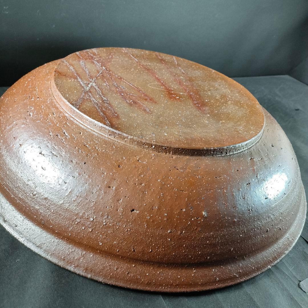 C13-4/備前焼/久郷剛司/備前大皿/共箱/床飾/懐石料理/懐石道具