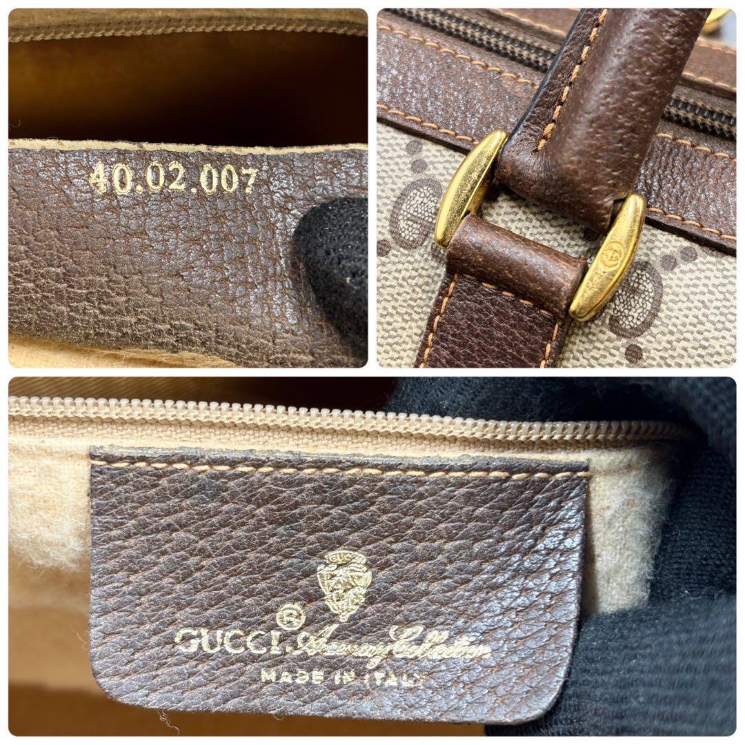 ✨極美品✨GUCCI シェリーライン GG ボストンバッグ レザー ベージュ