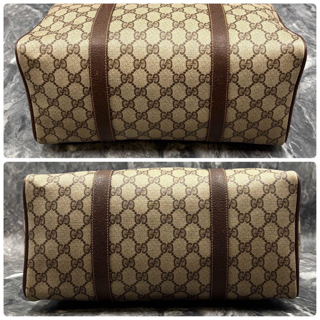 ✨極美品✨GUCCI シェリーライン GG ボストンバッグ レザー ベージュ