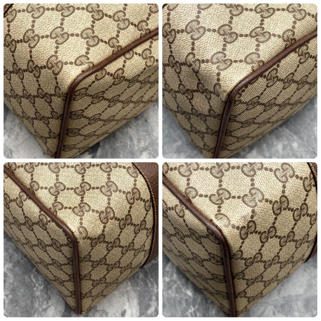 ✨極美品✨GUCCI シェリーライン GG ボストンバッグ レザー ベージュ