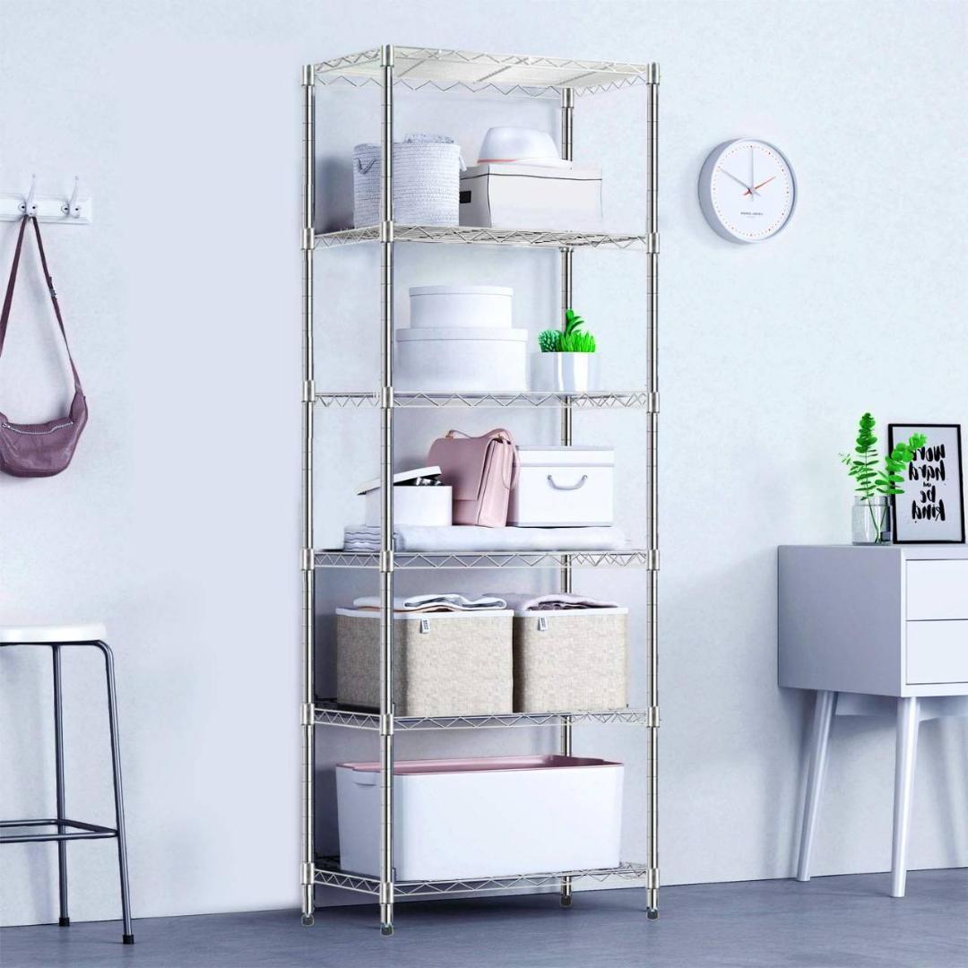 防カビ加工のスチールラック 組み立て簡単