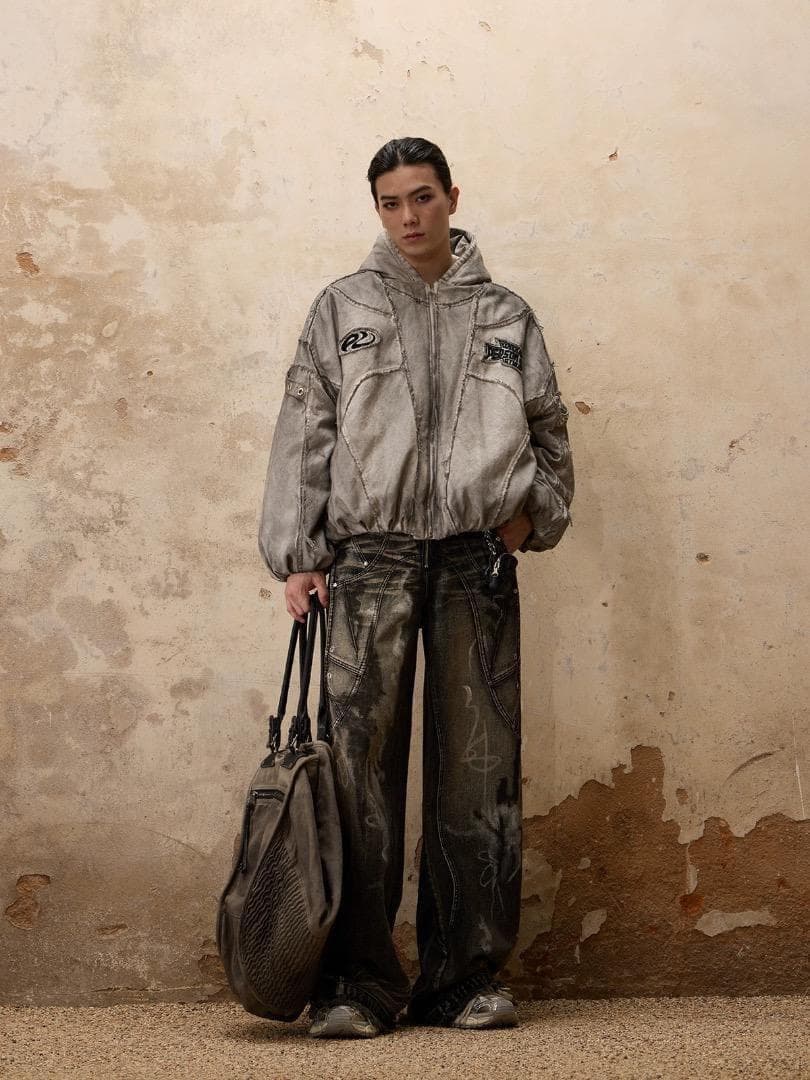 【セール！】PERSONSOUL Dirty Coat 中綿ブルゾン フーディ